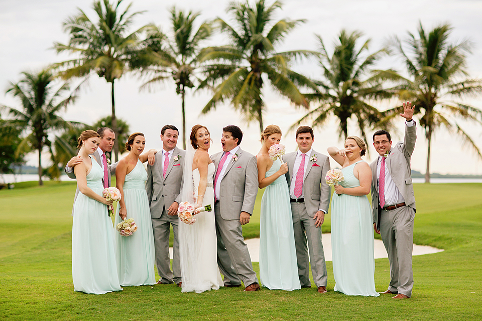 Aqua and Pink Wedding at Moorings Club in Vero Beach Florida