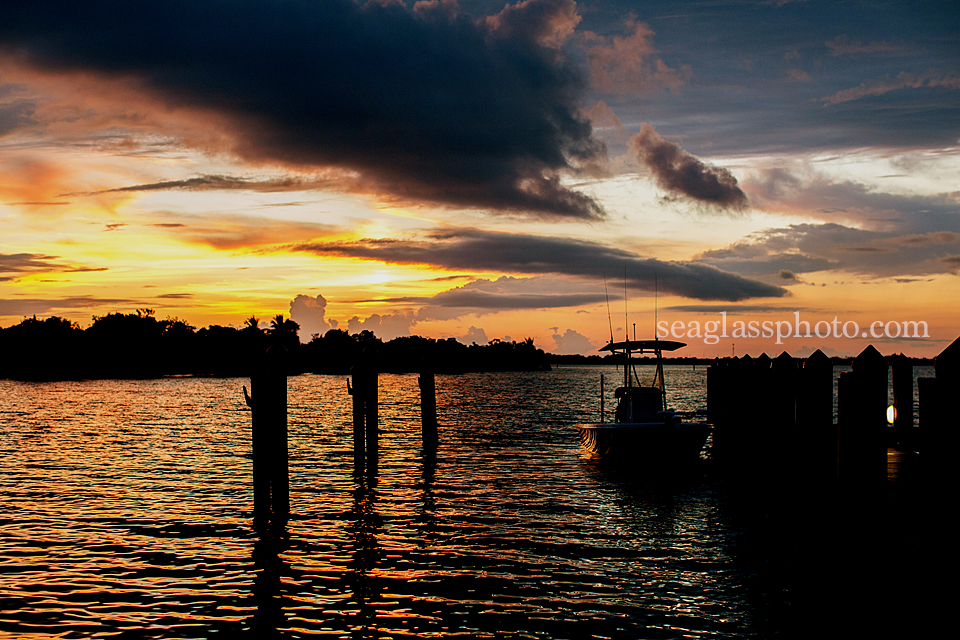 Sunset Wedding at the  Moorings Club Vero Beach Florida Seaglass Photography