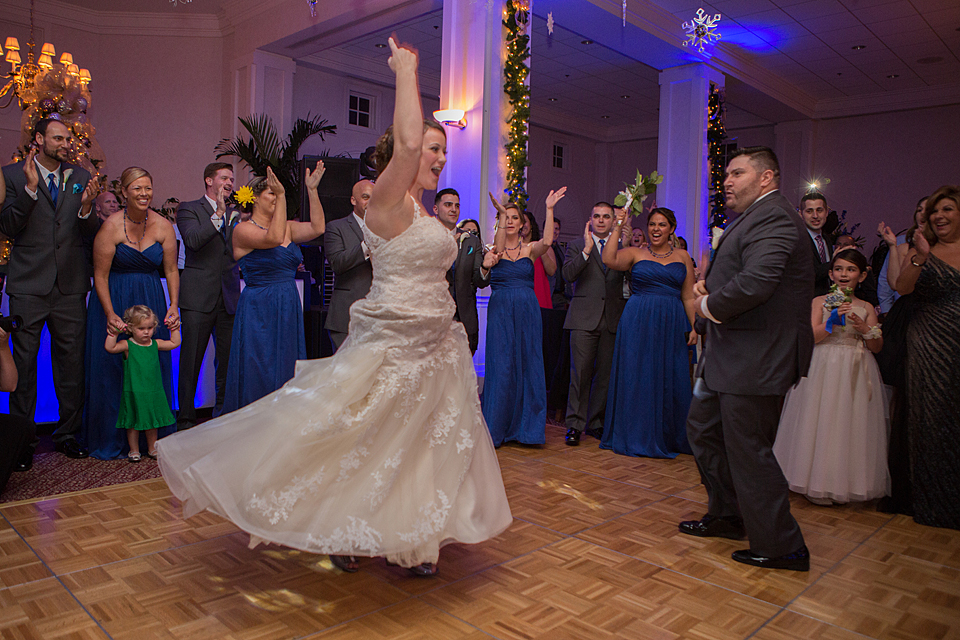 Grand entrance of the bridal party by Seaglass Photo