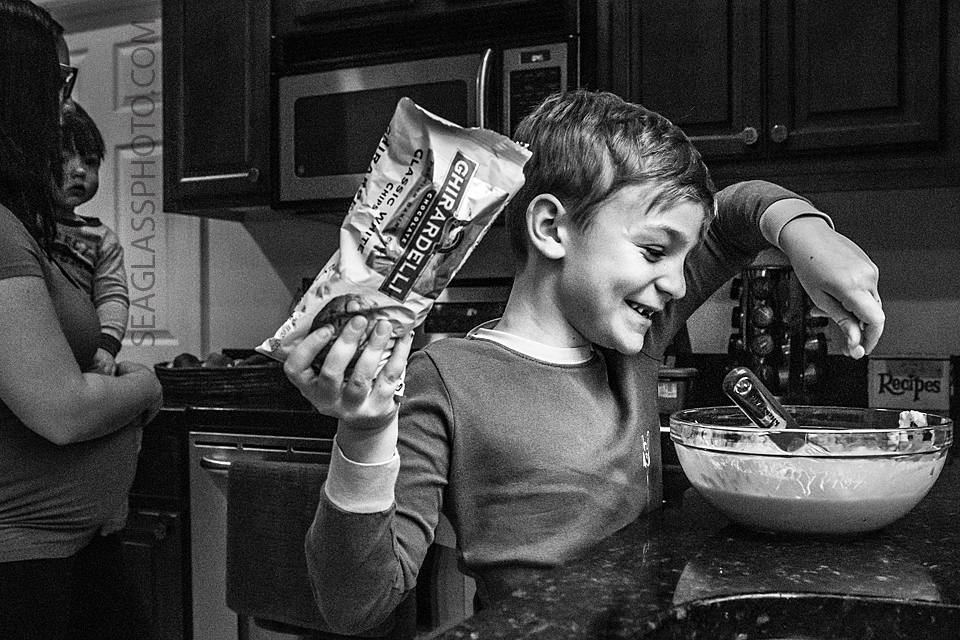 making chocolate chip pancakes black and white photo yummy ghirardelli 