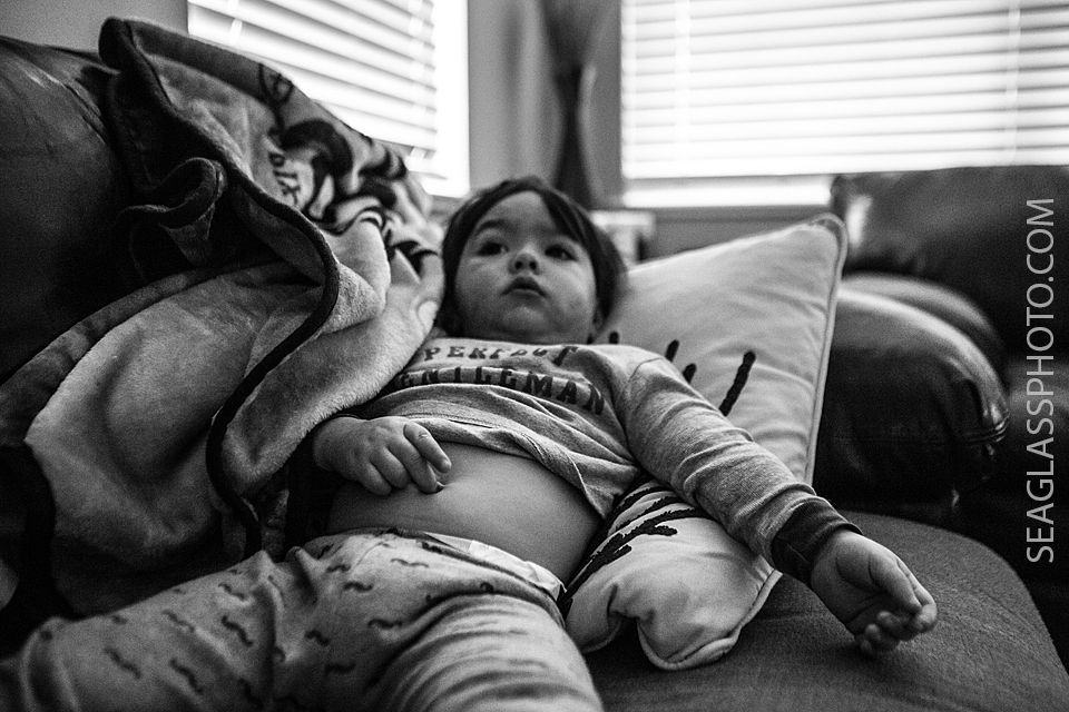 just chilling on the couch watching cartoons