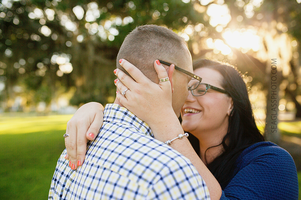 sweet photo of couple holding eah other in vero beach florida