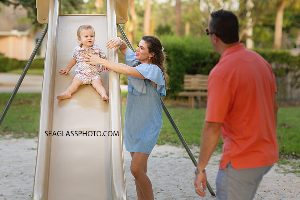Family walking through the park in vero beach florida photo 