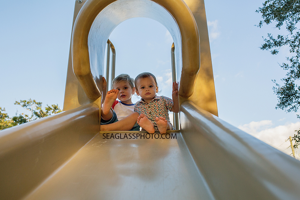 Family walking through the park in vero beach florida photo 