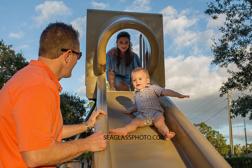 Family walking through the park in vero beach florida photo 