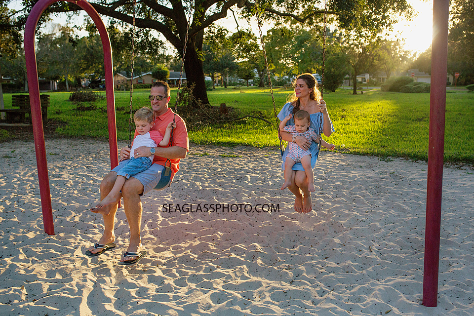 Family walking through the park in vero beach florida photo 