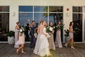 bridal party walking at Costa D'Este in Vero Beach Florida