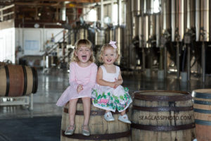 Sisters Family of four at Walking Tree Brewery in Vero Beach Florida
