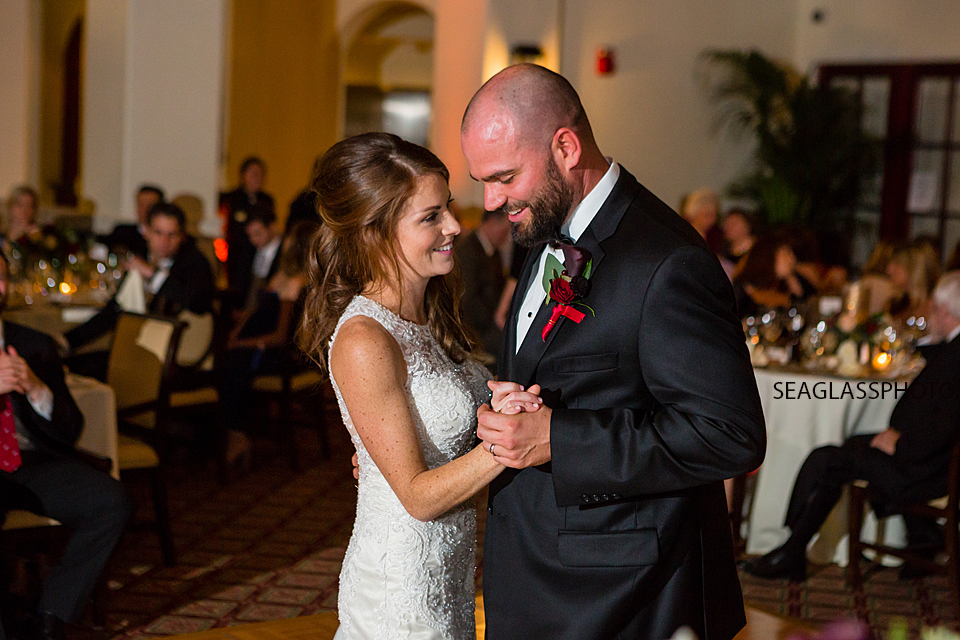 bride and grooms first dance at Grand Harbor Vero Beach Florida Wedding