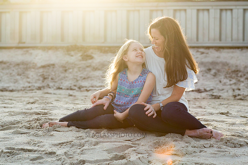 mother and daughter moment on the beach n Vero Beach Florida Family Photographer