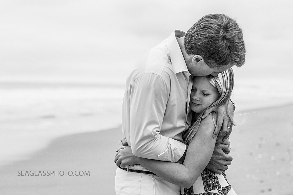 Father and daughter photo in black and white at Windsor Beach Club in Vero Beach Florida