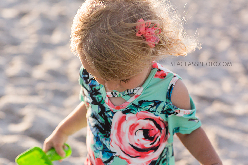Close up of young girl at the beach in Vero Beach Florida