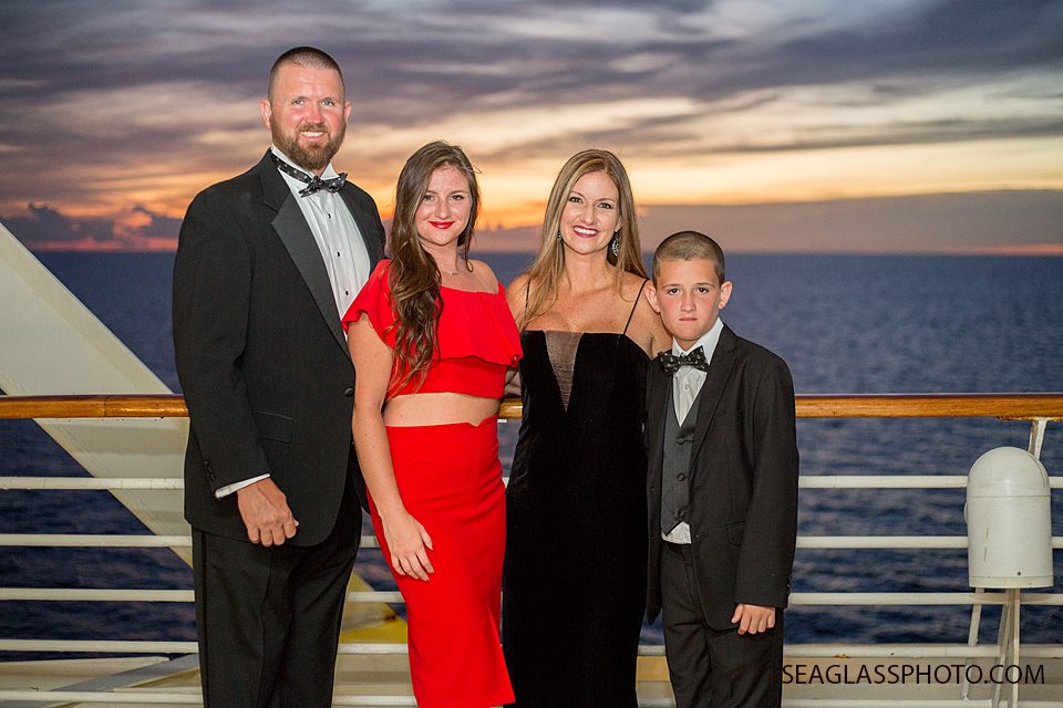 Family celebrates their daughters/ sisters twenty first birthday on a cruise to the bahama's Photographed by a Vero Beach Florida Photographer