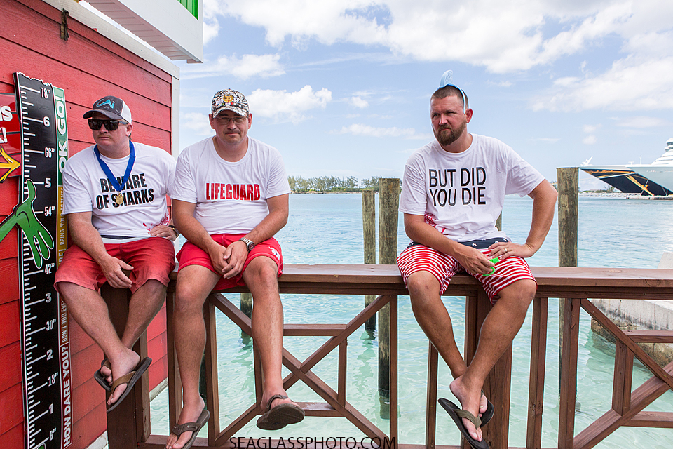 Men admiring the view in the bahama's Photographed by a Vero Beach Florida Photographer
