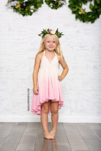 Little girl poses during mom and daughter photo shoot in Vero Beach Florida