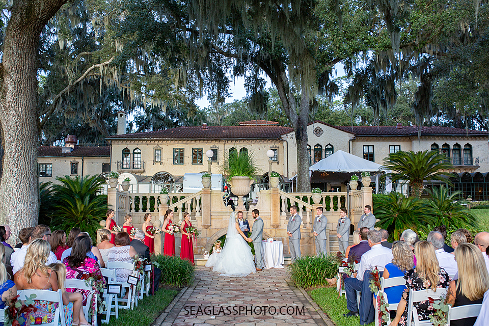 Far away view of the wedding photographed by a Vero Beach Photographer