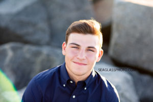Close up of young man during his senior pictures in Vero Beach Florida