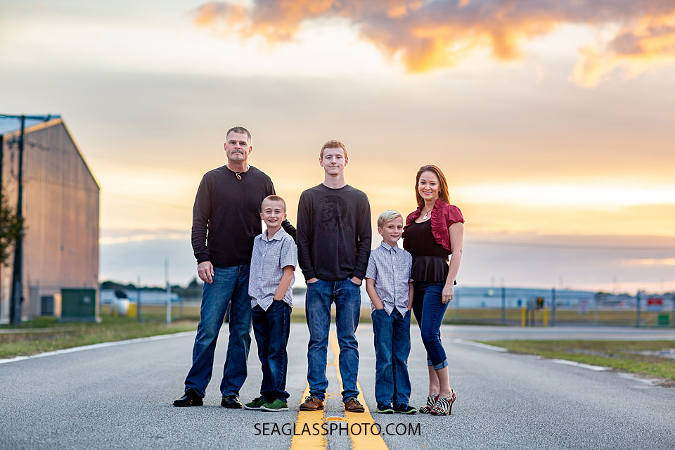 Family poses for a picture during family photos in Vero Beach Florida
