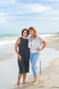Mother and daughter on the beach during family photos in Vero Beach Florida