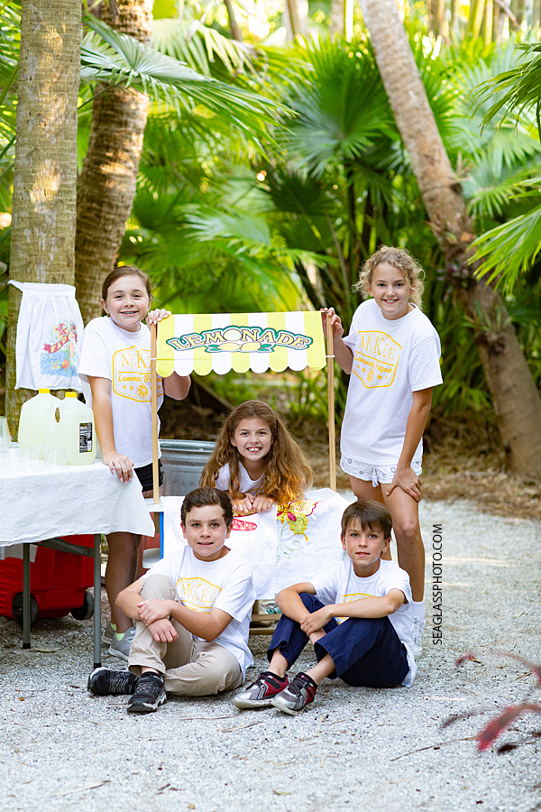 Just a couple cute kids selling lemonade at McKee Gardens dinner held to preview the new children center photographed by a Vero Beach Florida photographer