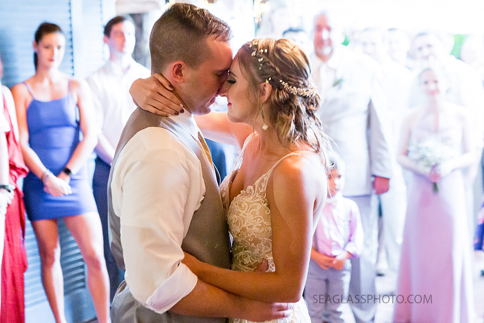 Bride and groom dance together in Vero Beach Florida