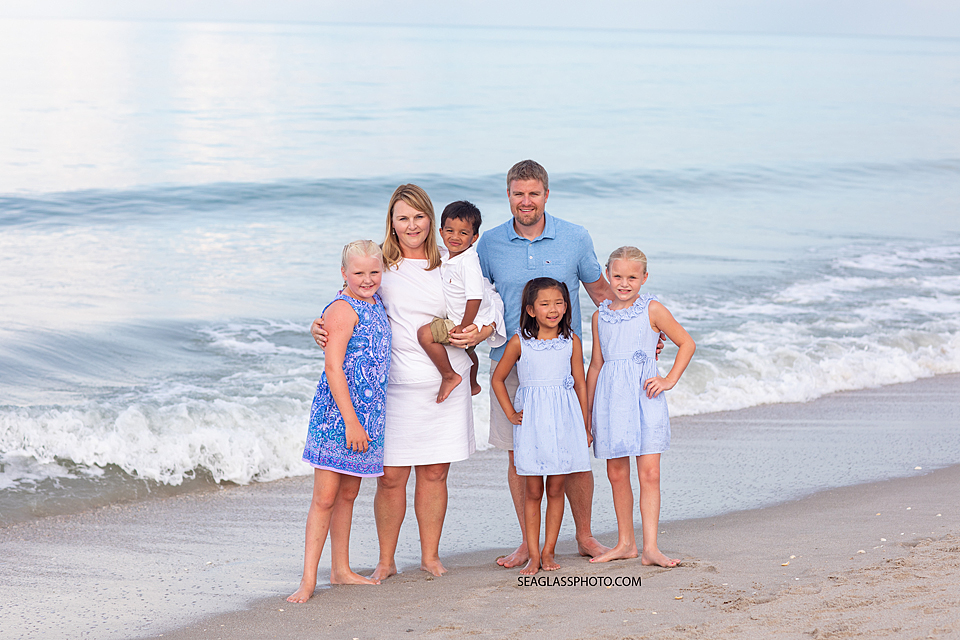 Family together on the beach in Vero Beach Florida