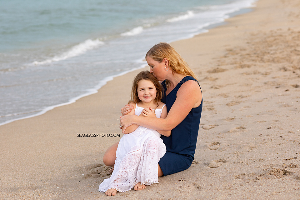 Mother and daughter on the beach in Vero Beach Florida