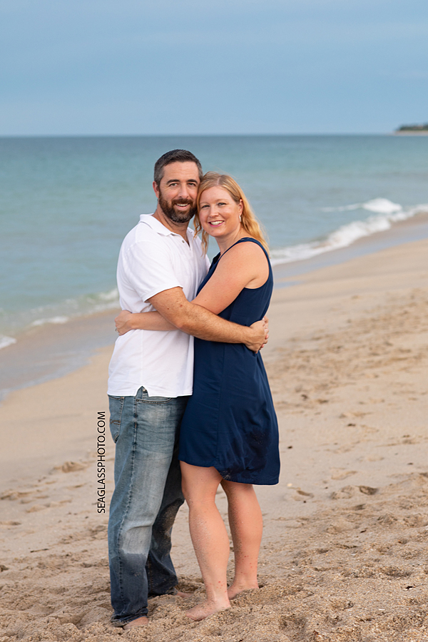 Husband and wife on the beach in Vero Beach Florida