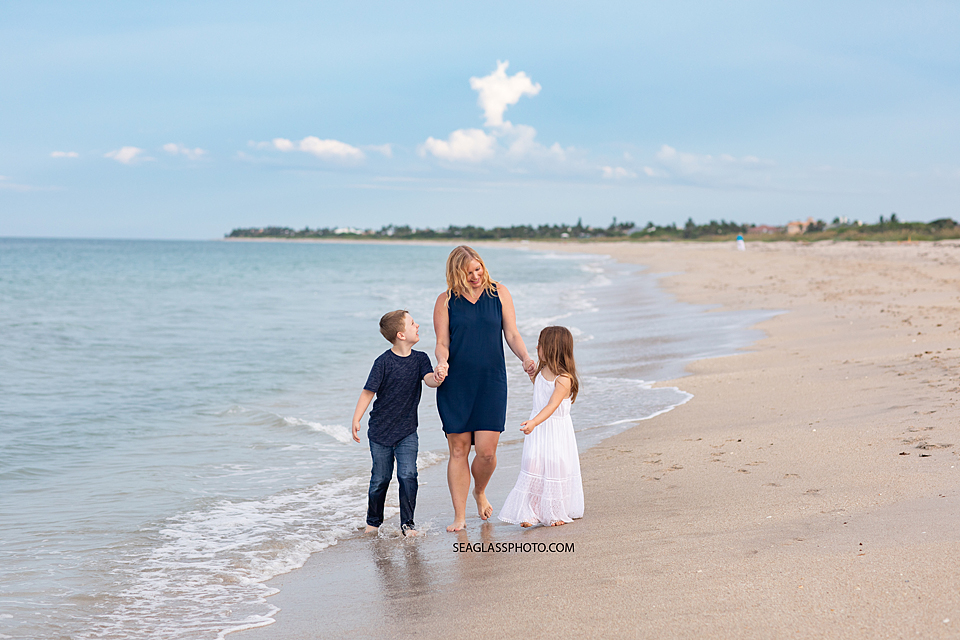 Mother and her children in Vero Beach Florida