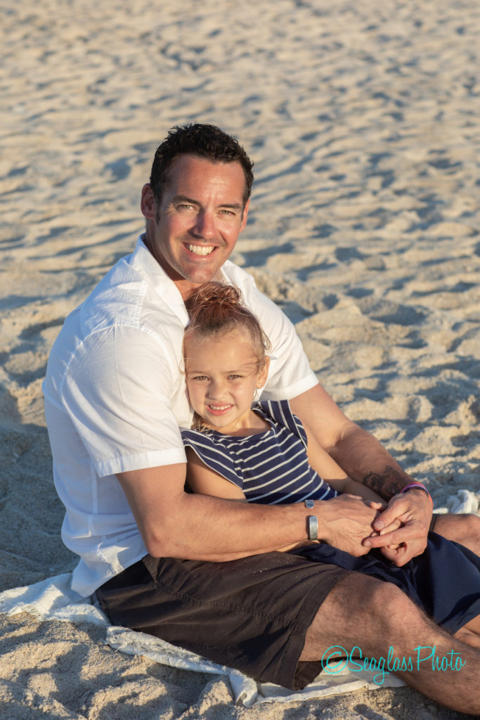 father and daughter on the beach Vero Beach Florida Newborn Photographer