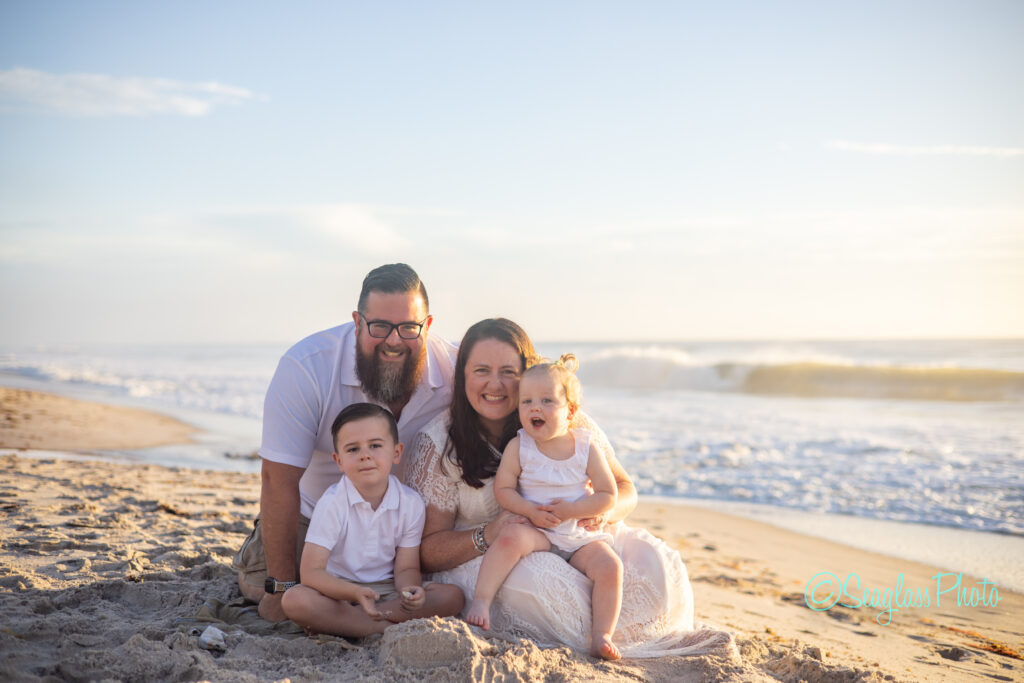 Family photo at sunrise in Vero Beach Florida 