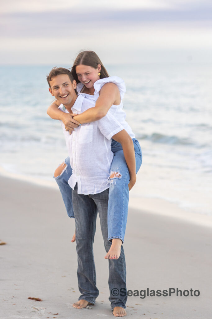 engagement photoshoot of couple in Vero Beach Florida 